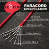Picture of TECEUM Paracord Type III 550 Soffit Orange - 50 ft - 4mm - Tactical Rope MIL-SPEC - Outdoor para Cord - Camping Hiking Fishing Gear - EDC Parachute Cord - Strong Survival Rope 345 nw