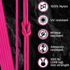 Picture of TECEUM Paracord Type III 550 Sofit Pink - 50 ft - 4mm - Tactical Rope MIL-SPEC - Outdoor para Cord - Camping Hiking Fishing Gear - EDC Parachute Cord - Strong Survival Rope 315 nw