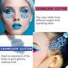 Picture of MEICOLY Chameleon Mermaid Blue Body Glitter,Chunky Face Glitter Paint,Color Changing Mermaid Face Glitter Gel,Holographic Glitter Sequin for Face Body Hair,Festival Party Cheer Glitter Makeup,50ml