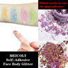 Picture of MEICOLY Neon Orange Body Glitter Gel,UV Blacklight Chunky Face Glitter Gel,Glow in The Dark Glitter Paint,Singer Concert Music Festival Party Rave Accessories,Halloween Glitter Makeup for Women,50ml