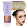 Picture of MEICOLY Chameleon Colorful Body Glitter,Chunky Glitter Face Paint,Color Changing Mermaid Face Glitter Gel,Holographic Glitter Sequin for Face Body Hair,Halloween Festival Party Glitter Makeup,50ml