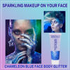 Picture of MEICOLY Chameleon Blue Body Glitter,Chunky Face Glitter Gel,Color Changing Mermaid Singer Concerts Glitter,Sparkling Glitter for Face Body Hair,Halloween Festival Party Glitter Makeup,50ml