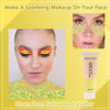 Picture of MEICOLY Chameleon Yellow Body Glitter,Chunky Face Glitter Paint,Color Changing Mermaid Face Glitter Gel,Holographic Glitter Sequin for Face Body Hair,Festival Party Cheer Glitter Makeup,50ml
