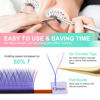 Picture of NAGARAKU yy Eyelash Extensions Blue + Purple Color y lash 0.07mm D curl Mix Tray 8-12mm Premade 4D Easy Fan Russian Volume Cluster 12 rows pre Fanned Eye Lashes