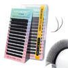Picture of NAGARAKU YY Eyelash Extensions Supplies Y Lash 4D Easy Fan Russian Volume Crisscross YY Eyelashes Handwoven Y Shaped Mesh Wispy Clusters 12 Rows Pre Fanned Eye Lashes Black - 0.10C (8-12mm) Mix