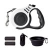 Picture of LIEVUIKEN Retractable Dog Leash Automatic Telescopic Tractor Dog Tape, Pet Tape 10/16 FT Durable and Convenient, with Folding Bowl, Dispenser, Rubbish Bags, Suitable for Small and Medium Dogs