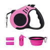 Picture of LIEVUIKEN Retractable Dog Leash Automatic Telescopic Tractor Dog Tape, Pet Tape 10/16 FT Durable and Convenient, with Folding Bowl, Dispenser, Rubbish Bags, Suitable for Small and Medium Dogs