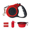 Picture of LIEVUIKEN Retractable Dog Leash Automatic Telescopic Tractor Dog Tape, Pet Tape 10/16 FT Durable and Convenient, with Folding Bowl, Dispenser, Rubbish Bags, Suitable for Small and Medium Dogs