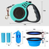 Picture of LIEVUIKEN Retractable Dog Leash Automatic Telescopic Tractor Dog Tape, Pet Tape 10/16 FT Durable and Convenient, with Folding Bowl, Dispenser, Rubbish Bags, Suitable for Small and Medium Dogs