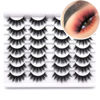 Picture of Losha Eyelashes Natural Look Faux Mink Lashes Pack Handmade Fluffy False Eyelashes 14 Pairs Eye Lashes (815)