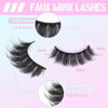 Picture of Losha Eyelashes Natural Look Faux Mink Lashes Pack Handmade Fluffy False Eyelashes 14 Pairs Eye Lashes (815)
