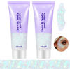 Picture of Go Ho 2PCS White Face Body Glitter Gel,Singer Concerts Face Glitter Makeup,Holographic Long Lasting Chunky Sequins Glitters for Eye Lip Hair Nails,Festival Rave Accessories,06 Fairy White Glitter