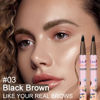 Picture of evpct SUAKE 2Pcs Black Brown Microblading Eyebrow Pen Brow Pencil with Hair Like Strokes, 4 Tipped Precise Brow Pencil with Fiber Micro-Fork Tips Applicator Creates Natural Looking Eye Brows Makeup