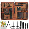Picture of Manicure Set, Professional Nail Clippers Pedicure Kit 26 Pieces Nail Care Tools for Travel & Grooming (Brown)
