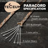 Picture of TECEUM Paracord Type III 550 Desert Camo - 100 ft - 4mm - Tactical Rope MIL-SPEC - Outdoor para Cord - Camping Hiking Fishing Gear - EDC Parachute Cord -Strong Survival Rope 280