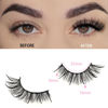 Picture of FARRED Wispy Lashes Hybrid Mink Eyelashes 14 Pairs Short Cat Eye Natural Lashes Fluffy False Eyelashes Faux Mink Strip Eye Lashes Pack for Daily Makeup (F17 | 8-16 mm)