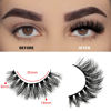 Picture of FARRED Wispy Lashes Fluffy False Eyelashes 14 Pairs Short Fake Mink Lashes Full Volume Faux Strips Lash Pack (F18 | 8-14 mm)