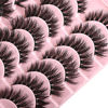 Picture of FARRED Wispy Lashes Fluffy False Eyelashes 14 Pairs Short Fake Mink Lashes Full Volume Faux Strips Lash Pack (F18 | 8-14 mm)