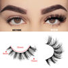 Picture of FARRED Cat Eye Lashes Short Natural Eyelashes 15mm Fluffy Wispy Strip Eyelash 14 Pairs Cute Natural Fake Lashes Packs Small Full pestañas Set (F10 | 9-15mm)
