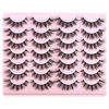 Picture of FARRED Cat Eye Lashes Short Natural Eyelashes 15mm Fluffy Wispy Strip Eyelash 14 Pairs Cute Natural Fake Lashes Packs Small Full pestañas Set (F10 | 9-15mm)