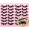 Picture of FARRED Fluffy Lashes Natural False Eyelashes Short Wispy Lash Pack 14 Pair Natural Look Cat Eye Strip Eyelash Small Fake Lashes Full Pestañas Sets for MUA and Beginners Daily Makeup (F11 | 7-16mm)