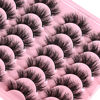 Picture of FARRED Fluffy Lashes Natural False Eyelashes Short Wispy Lash Pack 14 Pair Natural Look Cat Eye Strip Eyelash Small Fake Lashes Full Pestañas Sets for MUA and Beginners Daily Makeup (F11 | 7-16mm)