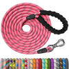 Picture of NTR 6FT Heavy Duty Dog Leash, Pink Rope Dog Leash with Swivel Lockable Hook and Comfortable Padded Handle, Cat Puppy Leash Lead for Small Medium Large Dogs Training, Playing, Camping,or Backyard