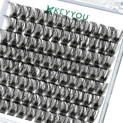 Picture of Lash Clusters,96 Pcs Cluster Lashes D Curl 16mm DIY Lash Extensions Eyelash Clusters,KEYYOU Volume Wispy Individual Lashes Soft&Comfortable Easy DIY at Home(Y13,D-16mm)