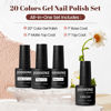 Picture of JODSONE 23 PCS Gel Nail Polish Set with Base Glossy and Matte Top Coat Multicolored Gel Nail Long Lasting Suitable for All Seasons