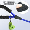 Picture of Joytale 6/5/4 FT Leashes for Small Medium Breed Dogs, Heavy Duty Nylon Braided Rope Dog Leash, Comfortable Padded Handle Strong Leashes with Poop Bags and Dispenser, Navyblue, 6'×3/8''