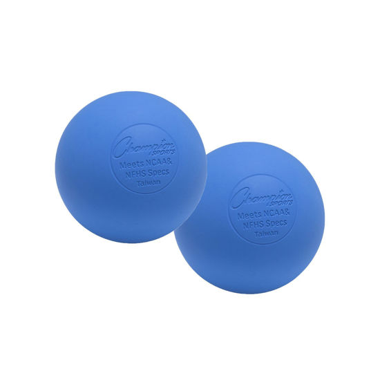 Picture of Champion Sports Colored Lacrosse Balls: Blue Official Size Sporting Goods Equipment for Professional, College & Grade School Games, Practices & Recreation - NCAA, NFHS and SEI Certified - 2 Count