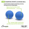 Picture of Champion Sports Colored Lacrosse Balls: Blue Official Size Sporting Goods Equipment for Professional, College & Grade School Games, Practices & Recreation - NCAA, NFHS and SEI Certified - 2 Count