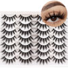 Picture of Losha Eyelashes Natural Look Faux Mink Lashes Pack Handmade Fluffy False Eyelashes 14 Pairs Eye Lashes (F45)