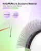 Picture of NAGARAKU Y Eyelash Extensions Supplies 2D Y Lash Easy Fan Russian Volume Crisscross Eyelashes Handwoven Y Shaped Mesh Wispy Clusters 12 Rows Eye Lashes Matte Black - 0.07D 11mm