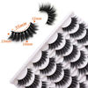 Picture of Losha Eyelashes Natural Look Faux Mink Lashes Pack Handmade Fluffy False Eyelashes 14 Pairs Eye Lashes (811)