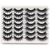 Picture of Losha False Lashes 14 Pairs Value Pack Fluffy Fake Eyelashes Natural Look 6D Handmade Reusable Eye Lashes Pack 2 Styles Mix