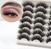 Picture of Losha False Lashes 14 Pairs Value Pack Fluffy Fake Eyelashes Natural Look 6D Handmade Reusable Eye Lashes Pack 2 Styles Mix