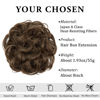 Picture of CJL HAIR Large Messy Bun Hair Piece Wavy Curly Scrunchies Synthetic Chignon Ponytail Hair Extensions Thick Updo Hairpieces for Women (Wavy, Curly, Medium Ash Brown)