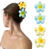 Picture of GQLV Flower Hair Claw Clips-4PCS Large Claw Clips for Thick/Thin Hair Claws,Strong Hold Nonslip Cute Hair Clips for Women Girls,Hawaiian Hair Accessories Holiday Gifts
