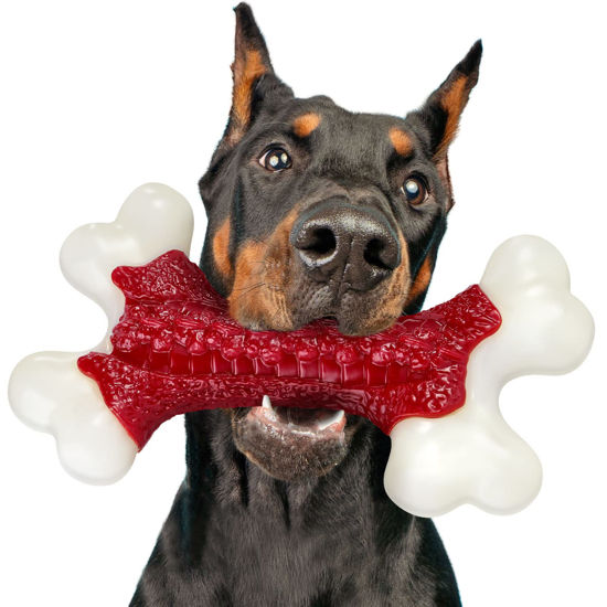 Picture of Kseroo Tough Dog Toys, Toys for Aggressive Chewers Large Breed, Chew Dogs, Bone Toy Nylon Dogs Extreme Indestructible