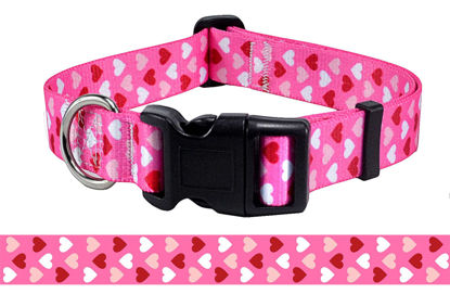 Picture of Mihqy Valentine's Day Dog Collar - Adjustable Heart Dog Collar - Love Theme - Perfect for Small Medium Large Dogs(Pink Heart,M)