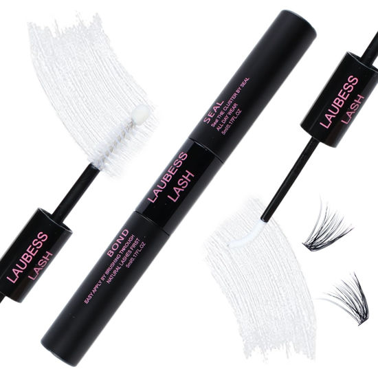 Picture of LAUBESS Lash Bond and Seal Lash Glue Waterproof Long Lasting Eyelash Bond and Seal 10ml DIY Lash Extension Kit Eyelash Glue Lash Clusters Kit Lash Extension Glue 5ml+5ml