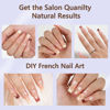Picture of Misssix French Gel Nail Tips, 150Pcs French Tip Press on Nails Long Square, No Need to File Tips Pre-lasting, Fake Nails for Nail Art DIY 15 Sizes