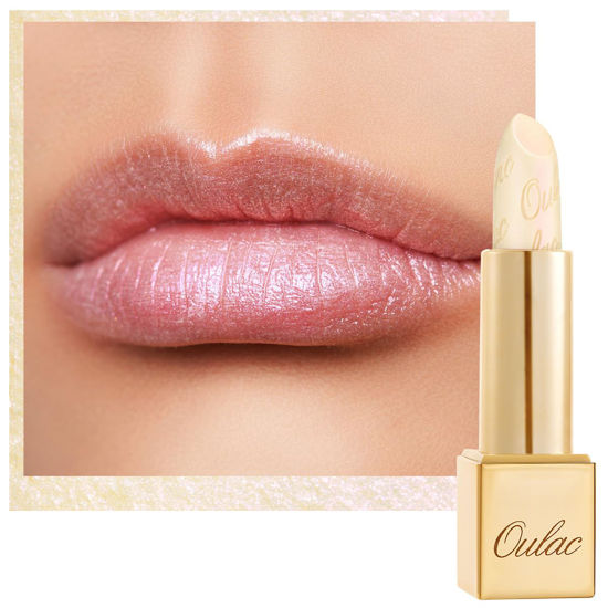 Picture of Oulac Glitter Lipstick for Women with Metallic 3D Shine Lightweight Hydrating Formula, High Impact Lip Color, Vegan & Gluten Free Beauty, Sheer Coverage Lip Makeup, Crystal Veil(27)