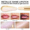 Picture of Oulac Glitter Lipstick for Women with Metallic 3D Shine Lightweight Hydrating Formula, High Impact Lip Color, Vegan & Gluten Free Beauty, Sheer Coverage Lip Makeup, Crystal Veil(27)