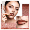 Picture of Oulac Glitter Lipstick for Women with Metallic 3D Shine Lightweight Hydrating Formula, High Impact Lip Color, Vegan Beauty, Sheer Coverage Lip Makeup, Me Time(24)