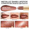 Picture of Oulac Glitter Lipstick for Women with Metallic 3D Shine Lightweight Hydrating Formula, High Impact Lip Color, Vegan Beauty, Sheer Coverage Lip Makeup, Me Time(24)