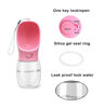Picture of Kalimdor Dog Water Bottle, Leak Proof Portable Puppy Water Dispenser with Drinking Feeder for Pets Outdoor Walking, Hiking, Travel, Food Grade Plastic (12oz Pink)
