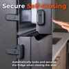 Picture of 2-Pack Child Proof Fridge Lock with Adhesive - No Tools Required - Refrigerator Lock for Kids - Freezer Latch to Keep Door Closed - for Toddlers, Cats, & Dogs.