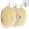Picture of Natural Loofah Sponge Exfoliating Body Scrubber (3 Pack),Made with Eco-Friendly and Biodegradable Shower Luffa Sponge, Loofah for Women and Men, Beige